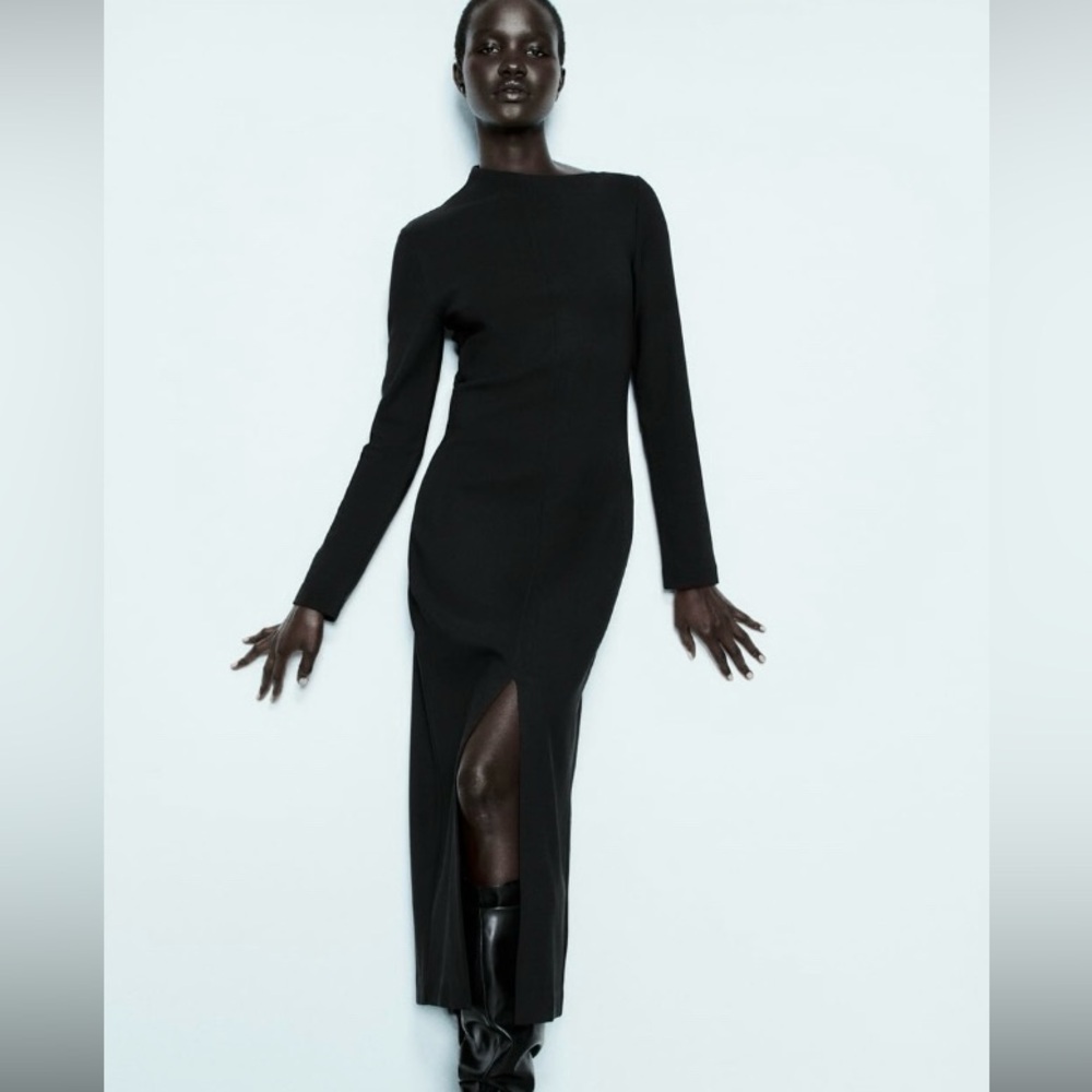 Zara - SLIT CREPE DRESS | Size M